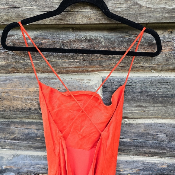 Zara Orange Slip Dress - Bodycon Baddie Size XXL - Picture 6 of 6